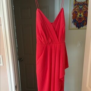 City Chic Asymmetrical Red Dress